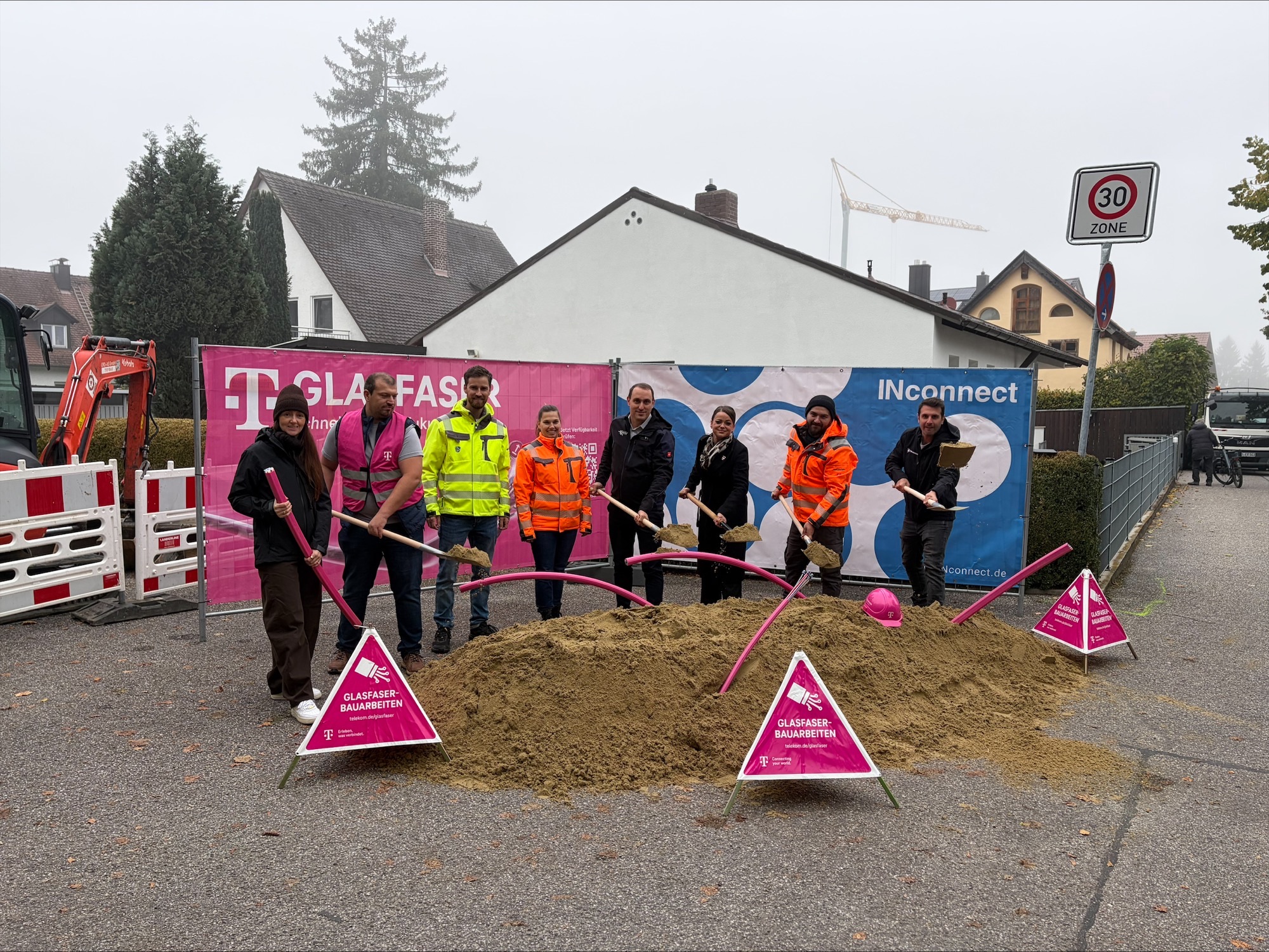 Der Bau der schnellen Glasfaser beginnt